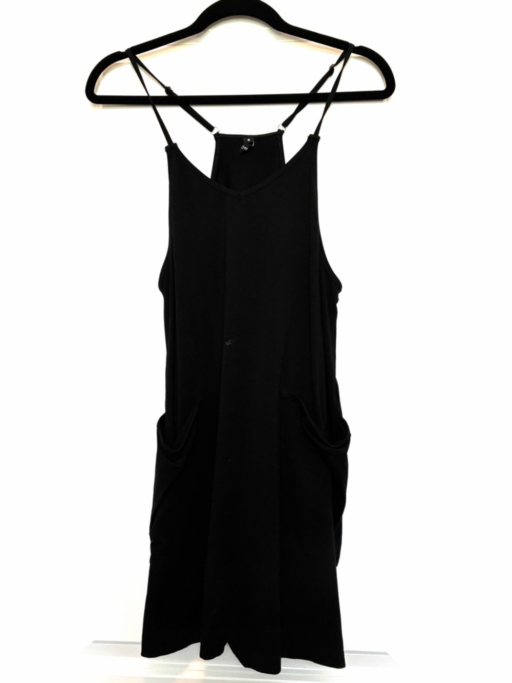 Black Women's Sleeveless Pocket Shorts Romper